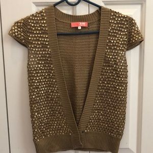 Lux gold sequin cardi